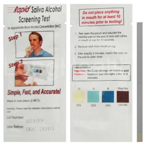 Saliva Alcohol Rapid Test 